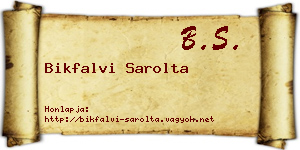 Bikfalvi Sarolta névjegykártya