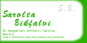 sarolta bikfalvi business card